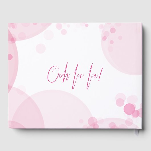 Paris Quinceanera Eiffelturm Pink Weißer Geburtsta Gästebuch (Rückseite)