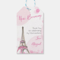 Paris Quinceanera Pink Eiffel Tower Vielen Dank