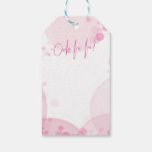 Paris Quinceanera Pink Eiffel Tower Vielen Dank Geschenkanhänger (Rückseite)