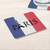 Paris Rechteckiger Pappuntersetzer (angewinkelt)