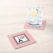 Paris Rechteckiger Pappuntersetzer (Vor Ort)