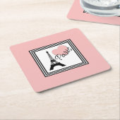 Paris Rechteckiger Pappuntersetzer (angewinkelt)