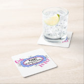 ‚Paris‘ Rechteckiger Pappuntersetzer (Vor Ort)