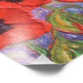 Paris' Red Poppies Fine Art Poster (Ecke)
