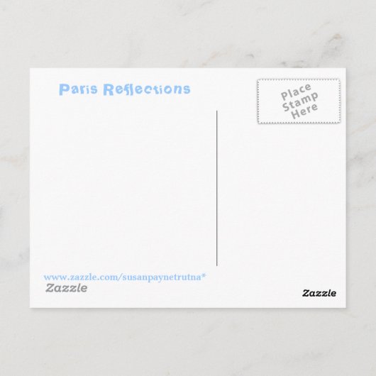 PARIS-REFLEKTIONEN POSTKARTE (Rückseite)