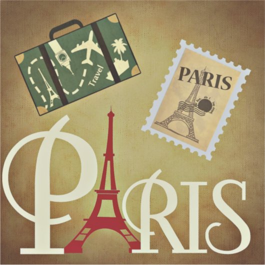 Paris, Reise Aufkleber (Vorderseite)