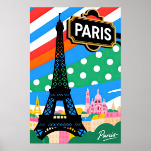 Paris Reise Pop Art Poster