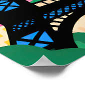 Paris Reise Pop Art Poster (Ecke)