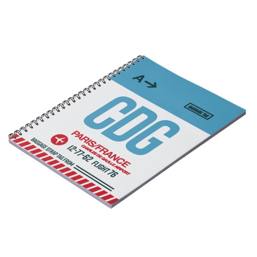 Paris - Reisejournal Notizblock (Linke Seite)