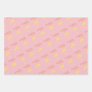 Paris Reisen Kunst, Dichtung und Musik Geschenkpapier Set