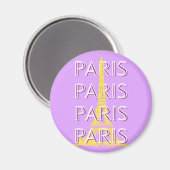 Paris, Reisen Kunst, Minimalistisch, Pastel Travel Magnet (Vorderseite/Rückseite)
