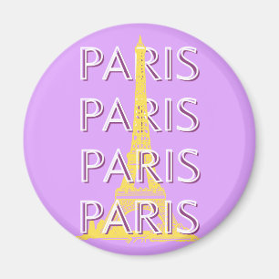 Paris, Reisen Kunst, Minimalistisch, Pastel Travel Magnet
