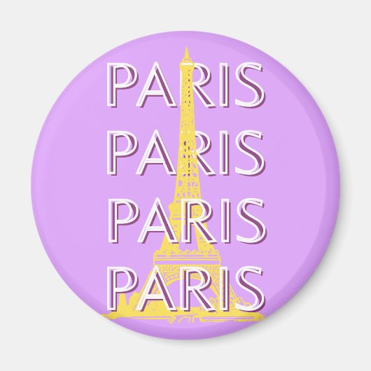 Paris, Reisen Kunst, Minimalistisch, Pastel Travel Magnet (Vorne)