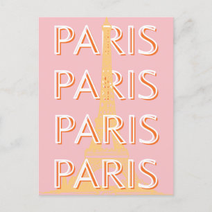 Paris Reisen Kunst, Reisen Kunst, Pastel, Minimali Feiertagspostkarte