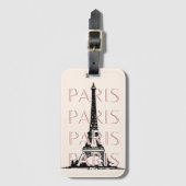 Paris Reisen Kunst, Reisen Kunst, Pastel, Minimali Gepäckanhänger (Vorderseite Vertikal)