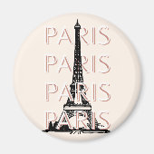 Paris Reisen Kunst, Reisen Kunst, Pastel, Minimali Magnet (Vorne)