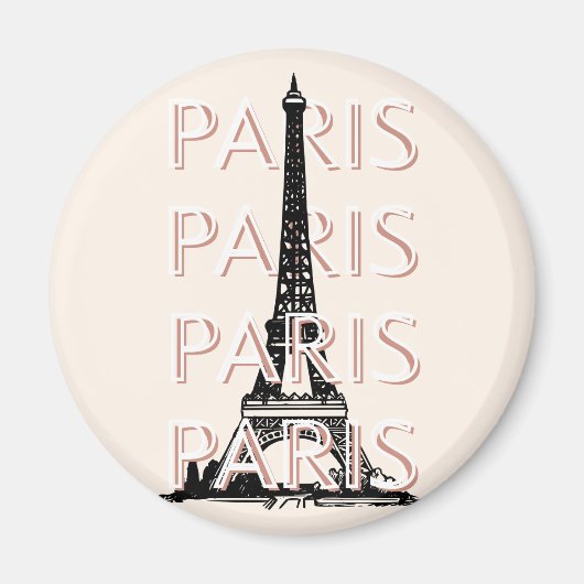 Paris Reisen Kunst, Reisen Kunst, Pastel, Minimali Magnet (Vorne)
