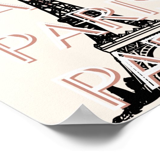 Paris Reisen Kunst, Reisen Kunst, Pastel, Minimali Poster (Ecke)