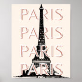 Paris Reisen Kunst, Reisen Kunst, Pastel, Minimali Poster (Vorne)