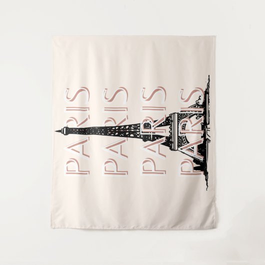 Paris Reisen Kunst, Reisen Kunst, Pastel, Minimali Wandteppich (Vorderseite)