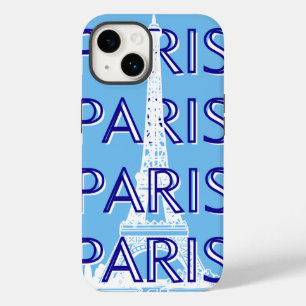Paris Reisen Kunst, Reisen Kunst, Preppy Art, Blue Case-Mate iPhone 14 Hülle
