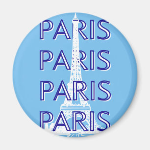 Paris Reisen Kunst, Reisen Kunst, Preppy Art, Blue Magnet