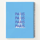 Paris Reisen Kunst, Reisen Kunst, Preppy Art, Blue Notizblock (Rückseite)