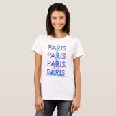 Paris Reisen Kunst, Reisen Kunst, Preppy Art, Blue T-Shirt (Vorne ganz)