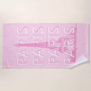 Paris Reisen Kunst, Reisen Kunst, Preppy Art, Pink Strandtuch