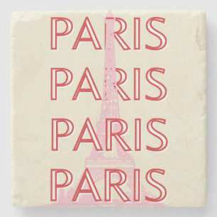 Paris Reisen Kunst, Reisen Kunst, Preppy, Minimali Steinuntersetzer
