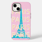 Paris Reisen Kunst, Reisen Kunst, Preppy, Pink Case-Mate iPhone Hülle (Rückseite)