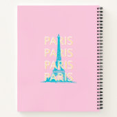Paris Reisen Kunst, Reisen Kunst, Preppy, Pink Notizblock (Rückseite)