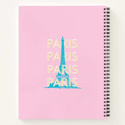 Paris Reisen Kunst, Reisen Kunst, Preppy, Pink Notizblock (Rückseite)