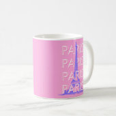 Paris Reisen Kunst, Reisen Kunst, Rosa Kaffeetasse (VorderseiteRechts)