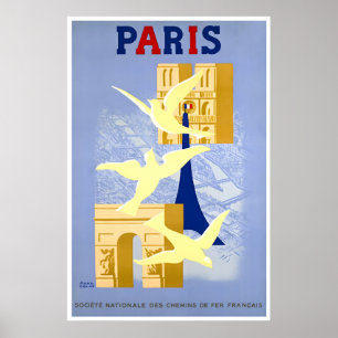 Paris Reiseplakat Französische Kunst Paul Colin Fr Poster