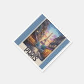 Paris Reiseplakat Serviette (Ecke)