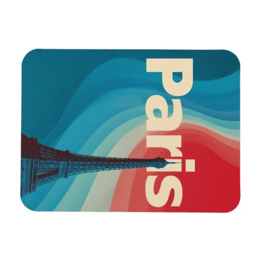 Paris Retro Magnet (Horizontal)