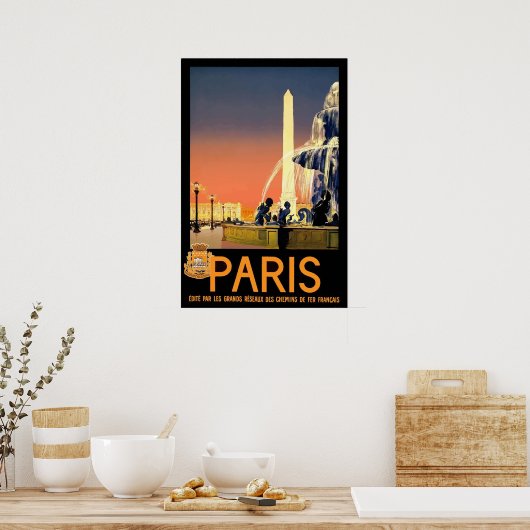 Paris Retro Poster (Küche)