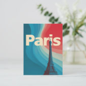 Paris Retro Postkarte (Stehend Vorderseite)