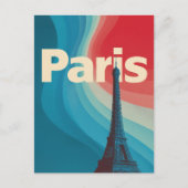 Paris Retro Postkarte (Vorderseite)