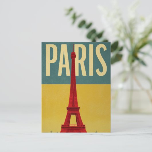 Paris Retro Postkarte (Stehend Vorderseite)