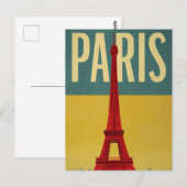Paris Retro Postkarte (Vorne/Hinten)