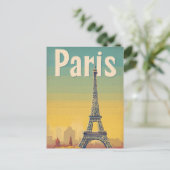 Paris Retro Postkarte (Stehend Vorderseite)