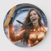 PARIS ROCKS GROßE WANDUHR (Vorderseite)