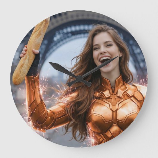 PARIS ROCKS GROßE WANDUHR (Vorderseite)