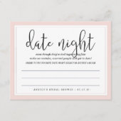 Paris Romance Brautparty Date Night Card Hinweiskarte (Vorderseite)