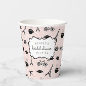 Paris-Romance-Brautparty Pappbecher (Vorderseite)