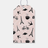 Paris Romance Brautparty Vielen Dank für Ihr Inter Geschenkanhänger (Rückseite)