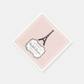 Paris Romance | Eiffelturm-Brautparty Serviette (Ecke)