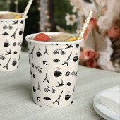 Paris Romance | Eiffelturmmuster Pappbecher
